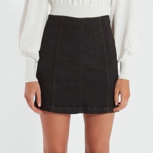 Free People Modern Femme Black Skirt